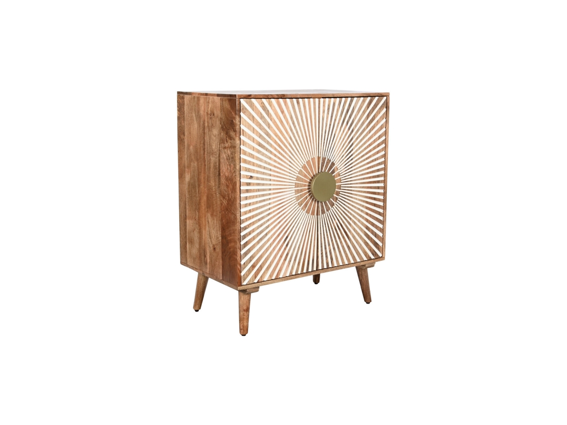 Aparador Madera Mango 2 Puertas Tallado 80x45x97cm
