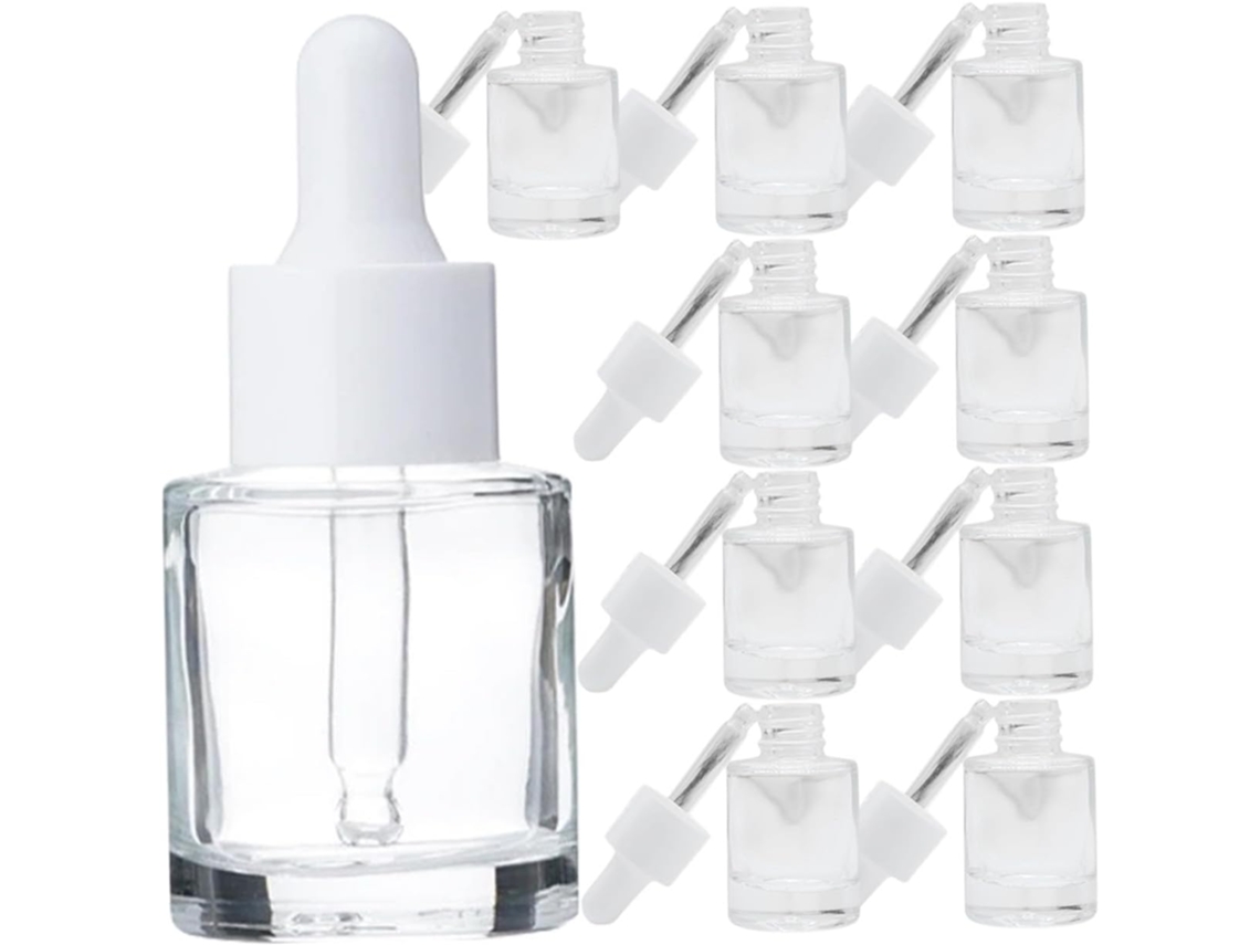 10 Pièces Flacons Compte, Gouttes Verre Para Huiles Aromatiques Bouteilles De Stockage Vides Avec...