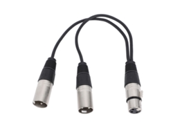 Cable Divisor En Y De 3 Pines, 30 Cm, Conector Xlr Hembra A 2 Conectores Xlr Macho, Ofc, Para Estudio Y Escenario.
