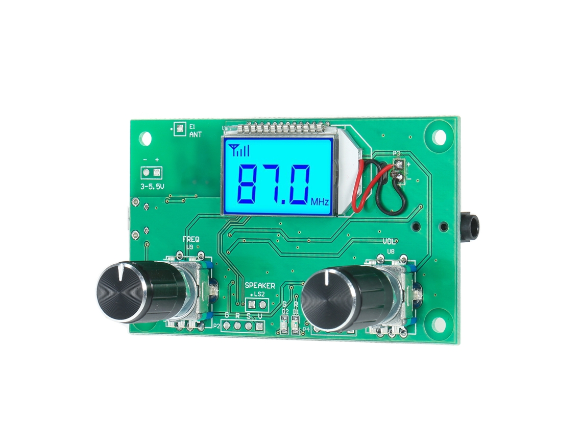 Módulo Receptor Fm Digital Inalámbrico Con Pantalla Lcd Y Retroiluminación Dsp Pll 76-108mhz
