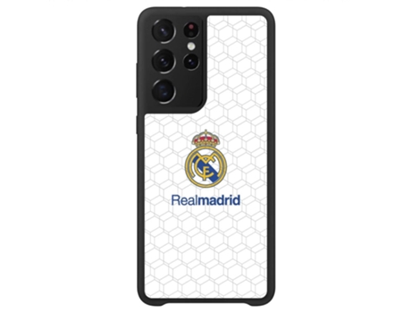 Funda Móvil Ultra Oficial Real Madrid para Samsung Galaxy S22 Ultra PHONECASES3D Piel Sintética Negro