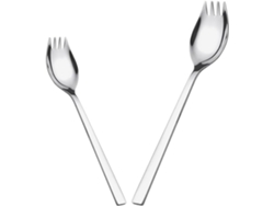 Cucharas De Ensalada Reutilizables Y Fáciles De Transportar Con Mango Largo, Fabricadas En Acero Inoxidable.