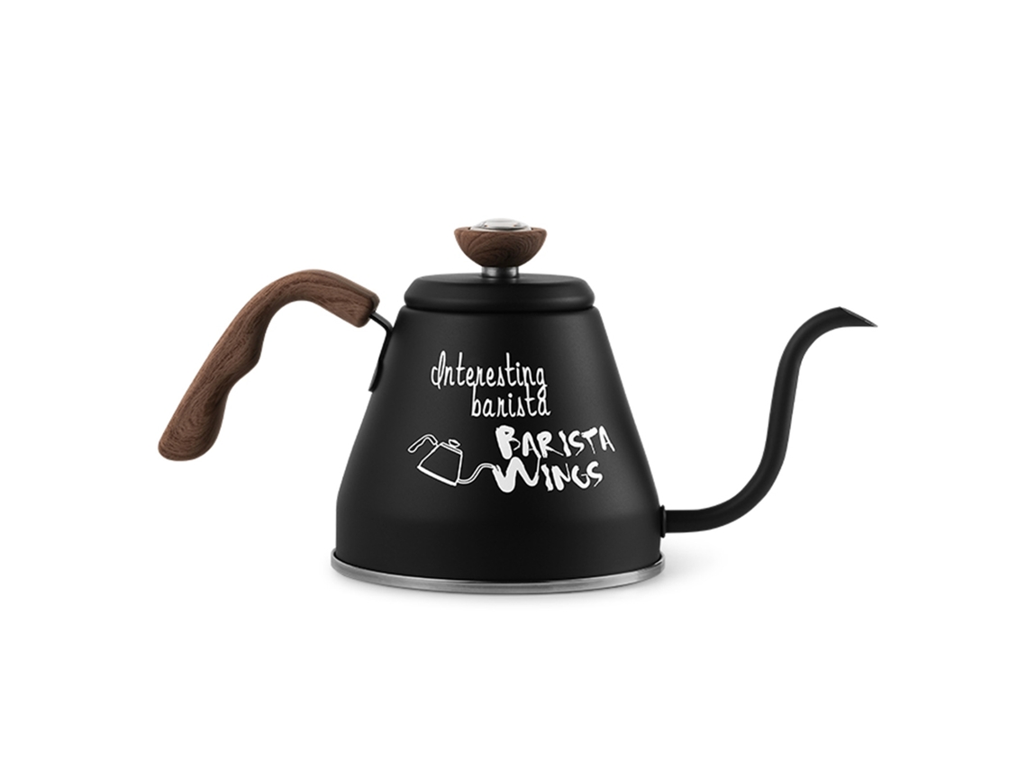 Hervidor de agua Primerox de 800 ml con cuello de cisne, fabricado en acero inoxidable 304, con termómetro para café y agua caliente.