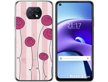 Carcasa Xiaomi Redmi Note 9T 5G TUMUNDOSMARTPHONE Flores Vintage Multicolor