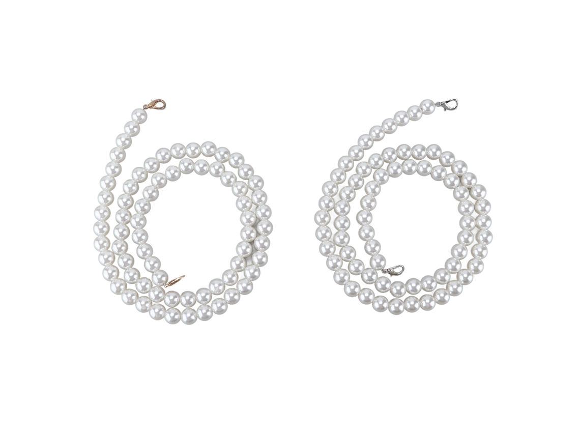 2 Cadenas De Perlas De Imitación Para Bolsos, Decoración Y Accesorio De Repuesto, 1 M