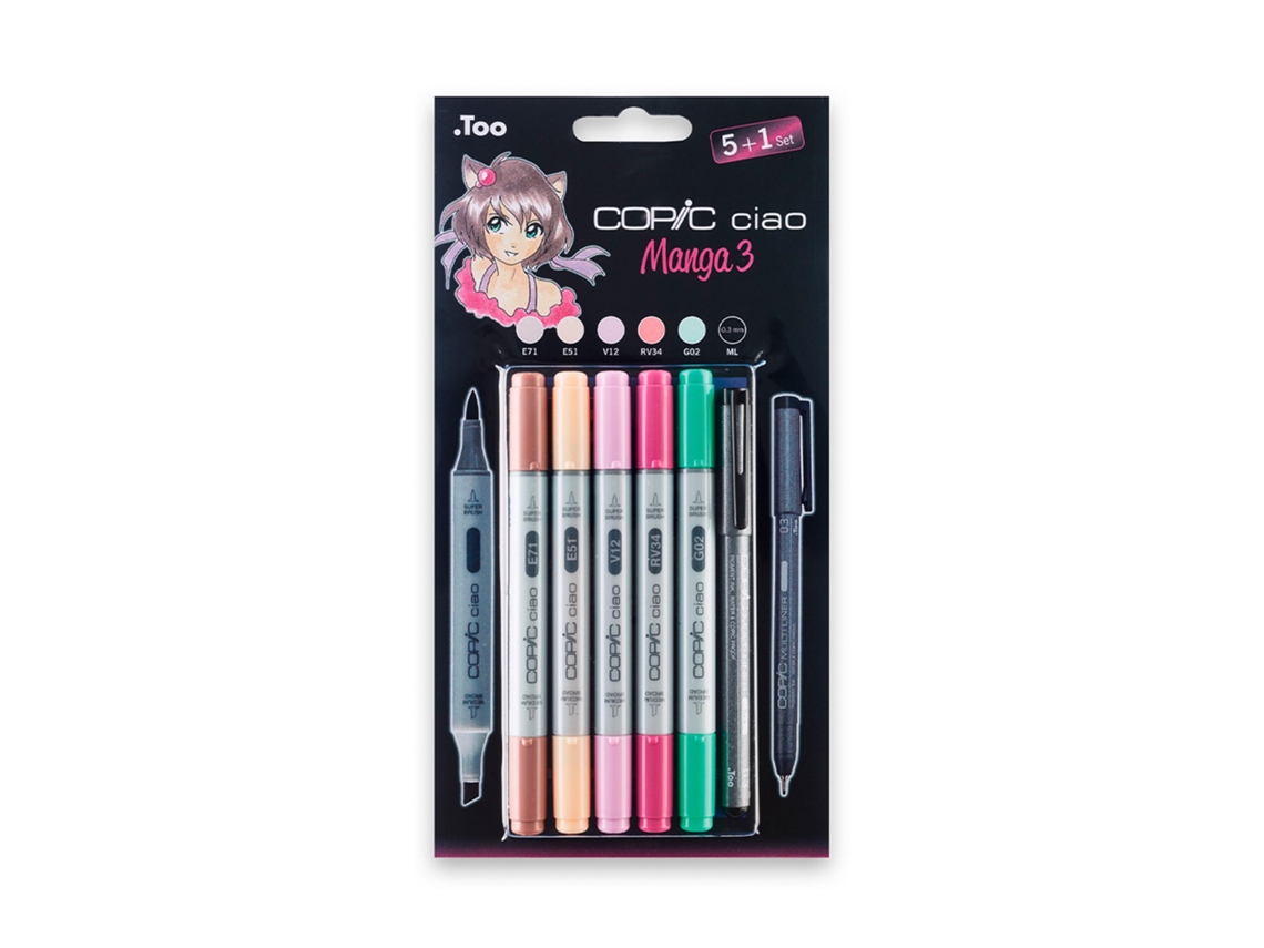 Copic Ciao Set 5+1 Sem Ilustração Manga 3