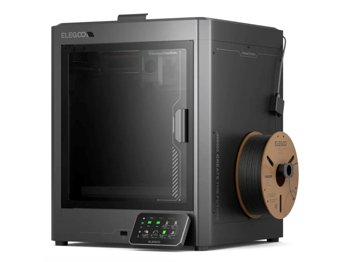 Impresora 3D Elegoo Centauri Carbon Corexy, alta velocidad de 500 mm/s, boquilla de 320 °C, compatible con fibra de carbono, PLA, ABS, nivelación automática, 256 x 256 x 256 mm