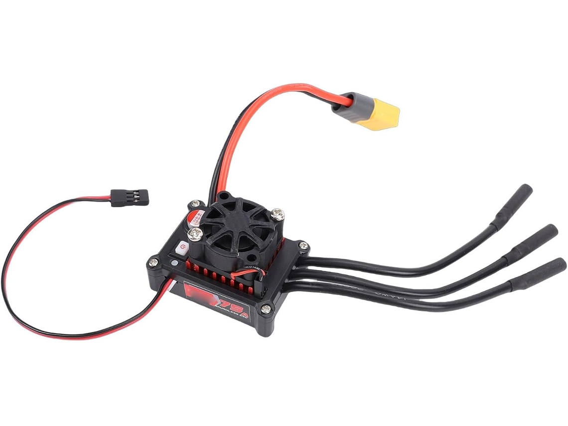 Controlador Electrónico De Velocidad Sin Escobillas De 75 A Para Coches Rc - Compatible Con Baterías Lipo De 3 A 6s