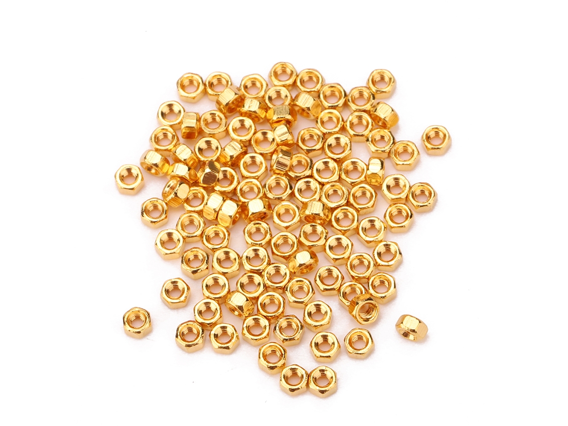 100 piezas de tornillos, tuercas y accesorios pequeños para reparar monturas de gafas.