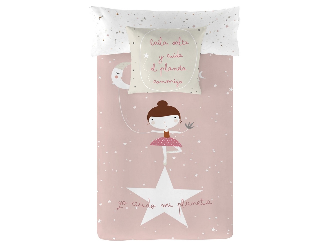 Funda de Edredón HACIENDO EL INDIO Ballerina Reversible (Algodón - 180 x 220 cm)
