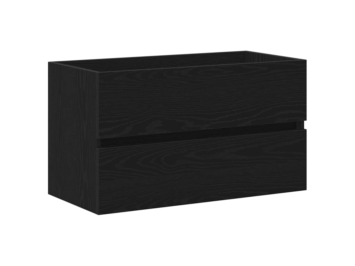 Maison Exclusive - Gabinete De Lavabo Para Baño Roble Negro 80 X 38,5 X 45 Cm
