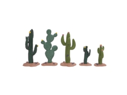 5 Peças Mini Cactos Artificiais Figurinas Simuladas Decorativas Para Mesa E Caixa De Areia