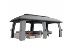 Cenador 3x6 M Con Mosquitera Para 15 Personas Gris