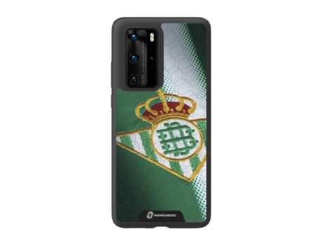 Funda Móvil Oficial Real Betis Fc para Huawei P40 PHONECASES3D Piel Sintética Negro