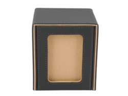 Caja De Piel Sintética Para Naipes Con Cierre Magnético Para 100 Naipes Color Caqui.