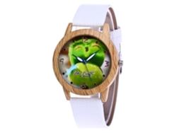 Reloj De Pulsera Analógico De Cuarzo Con Esfera Redonda Moderna Y Elegante, Color Blanco.