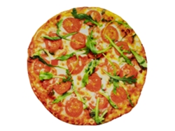 Manta Cálida De Franela, 180cm Diseño Pizza Vegetariana