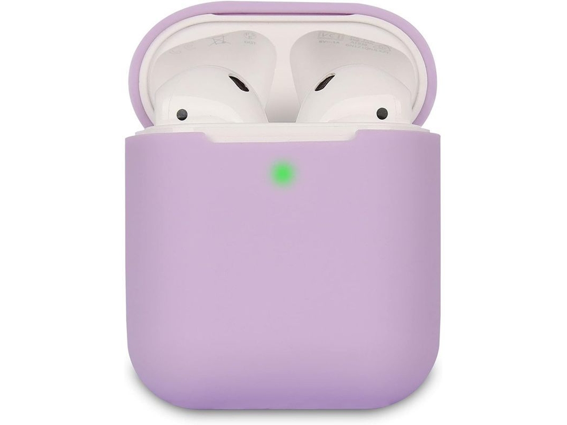 2026-funda Compatible Con Airpods 1 Y 2, Color Lavanda, Silicona Suave, Protección Total 360°