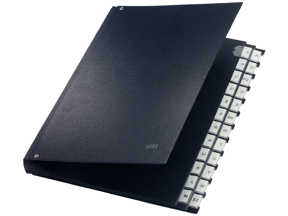 Carpeta de Mesa LEITZ A4 A-Z 24 Compartimentos Plástico Negra