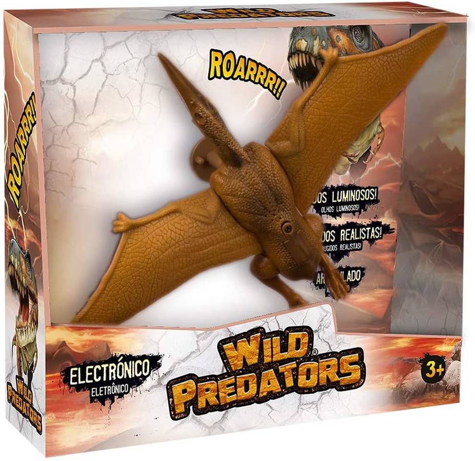 Wild Predators Mediano dinosaurio de juguete figuras 3 años regalos para niños ojos luminosos sonidos y movimientos reales muñeco 32x95x29