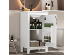 Mueble De Baño 51x34x83 Cm - Con Lavabo Cerámico Integrado, Estantes Ajustables, Color Blanco