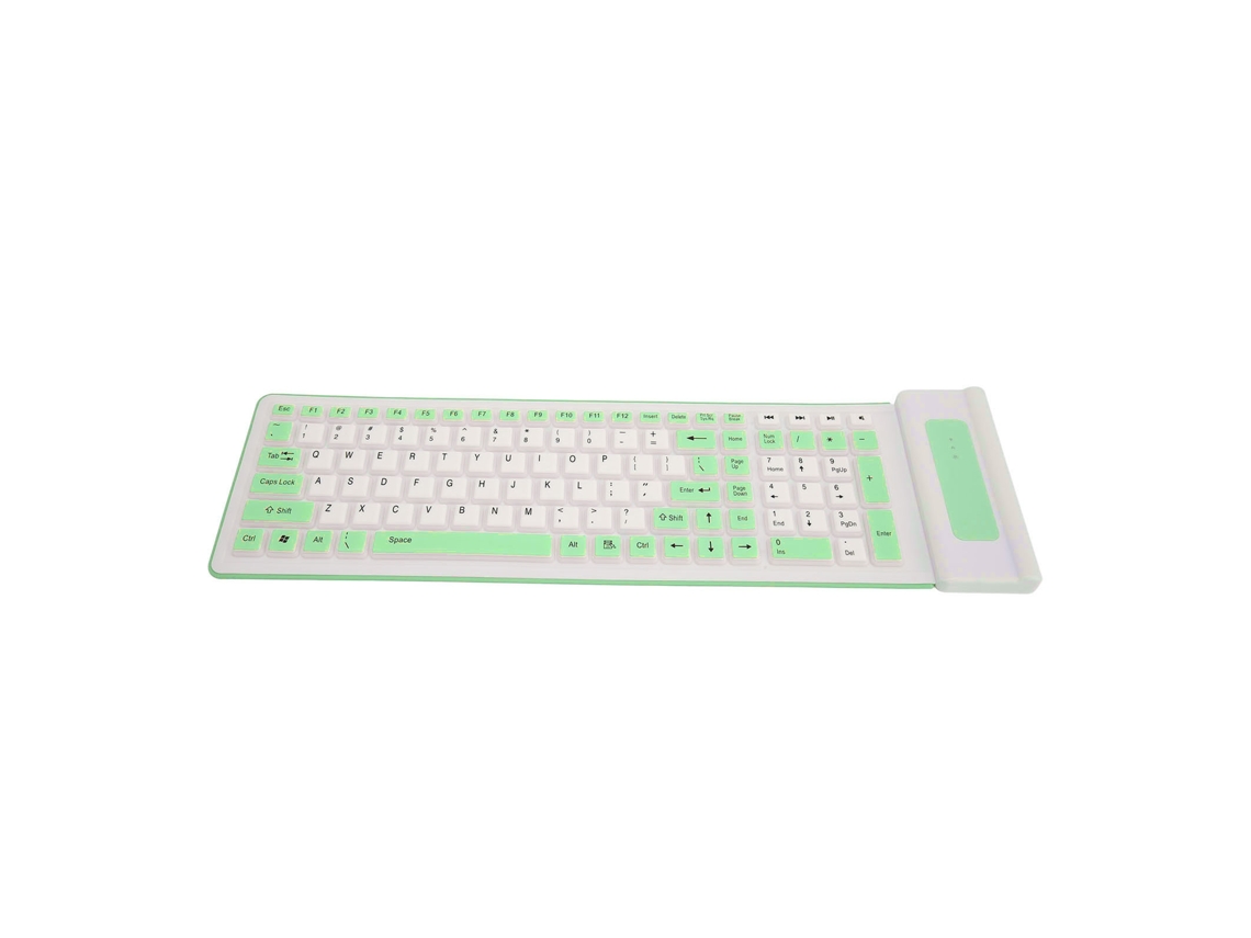 Teclado inalámbrico plegable de silicona 2.4G con 107 teclas