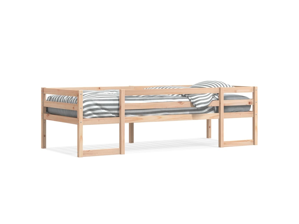 Estructura de cama infantil 75x190 cm madera maciza de pino Dkd Home Decor