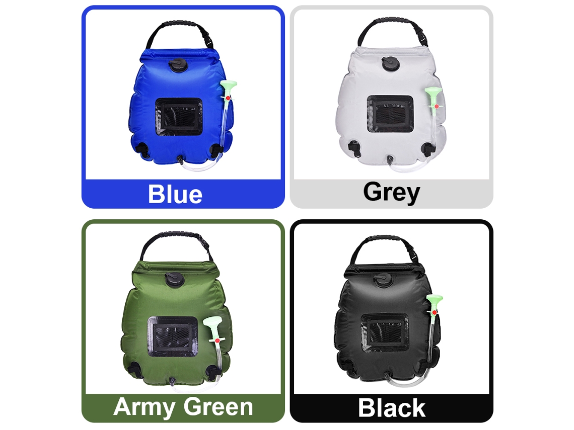 Bolsa De Ducha Solar Portátil De 20 Litros Para Acampar, Hacer Senderismo, Ir A La Playa Y Actividades Al Aire Libre.