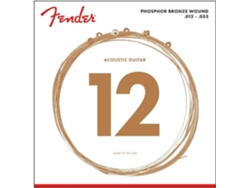 Cuerdas de Guitarra Acústica FENDER 60L (Calibre: .012/.016/.024/.032/.042/.053 - Bronce Fosforado)