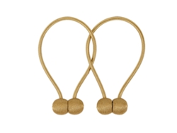 Elegante cordón magnético de poliéster para cortinas, ideal para salas de estar y dormitorios.