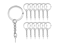 2026-100 Piezas Anillos Llavero Con Cadena De Aleación Durable Clavijas Ojo Tornillo Cierres Para Diy