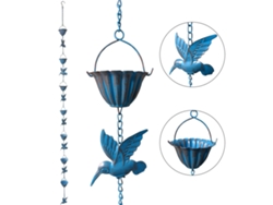Guirnalda de luces con diseño de colibríes para exteriores, 2,4 m, decorativa.