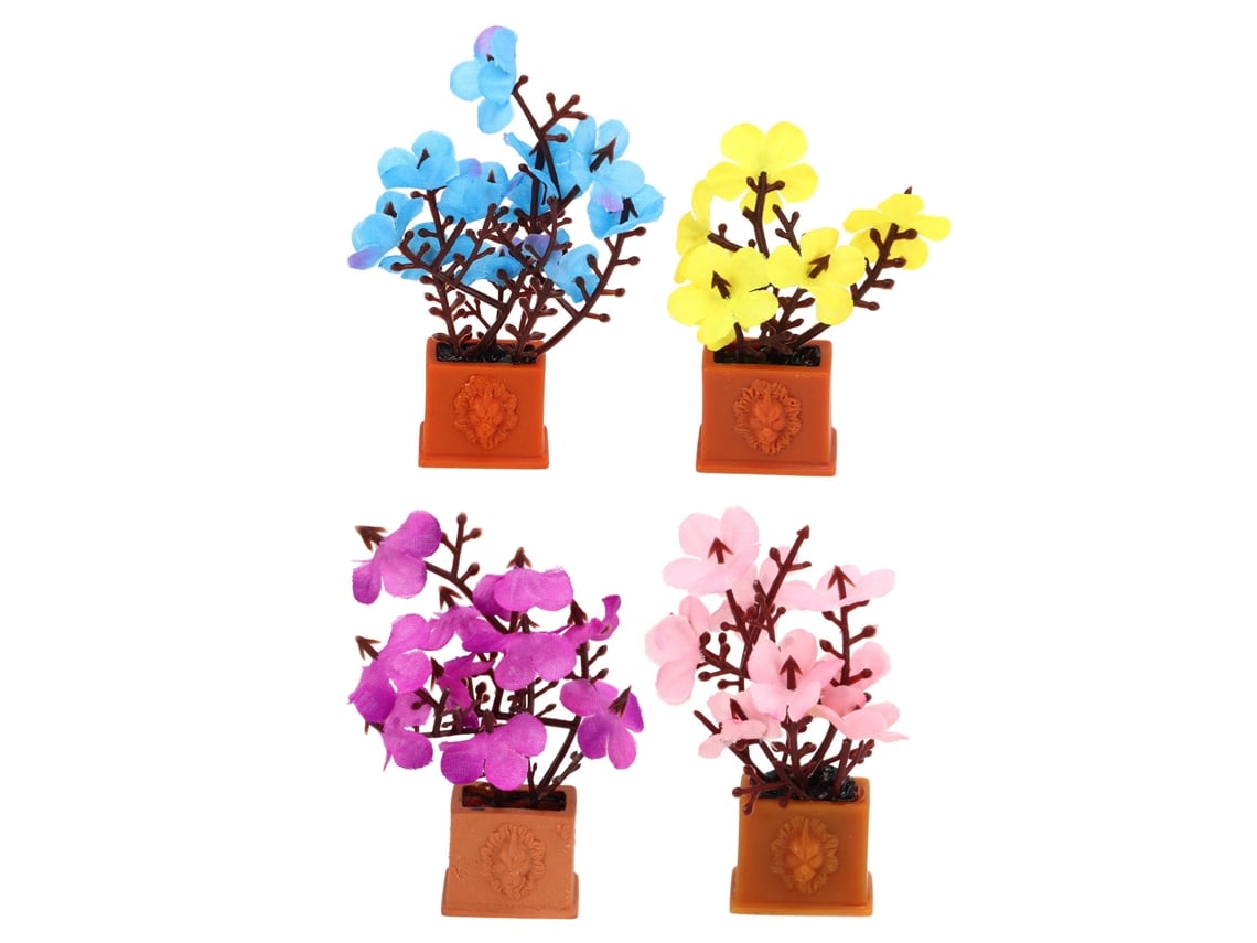 4 Piezas De Plantas Bonsái En Miniatura A Escala 1:12 Para Decoración De Jarrones De Casas De Muñecas
