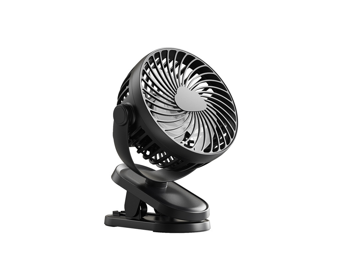 Ventilador Recargable WEIMAI Portátil USB con Mini Clip Negro