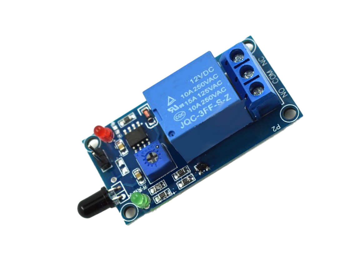 Módulo Sensor De Llama Infrarrojo Con Relé Ajustable, Alarma De Detección De Incendios, 12 V Cc