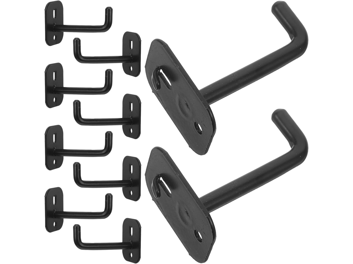 10 Ganchos Tablero Perforado Metal Negro 5 Cm Accesorios
