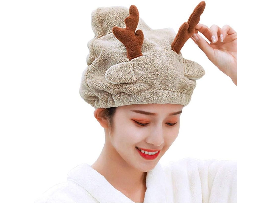 Toalla De Microfibra Para El Cabello, De Secado Rápido, Turbante Suave Y Absorbente, Color Marrón.