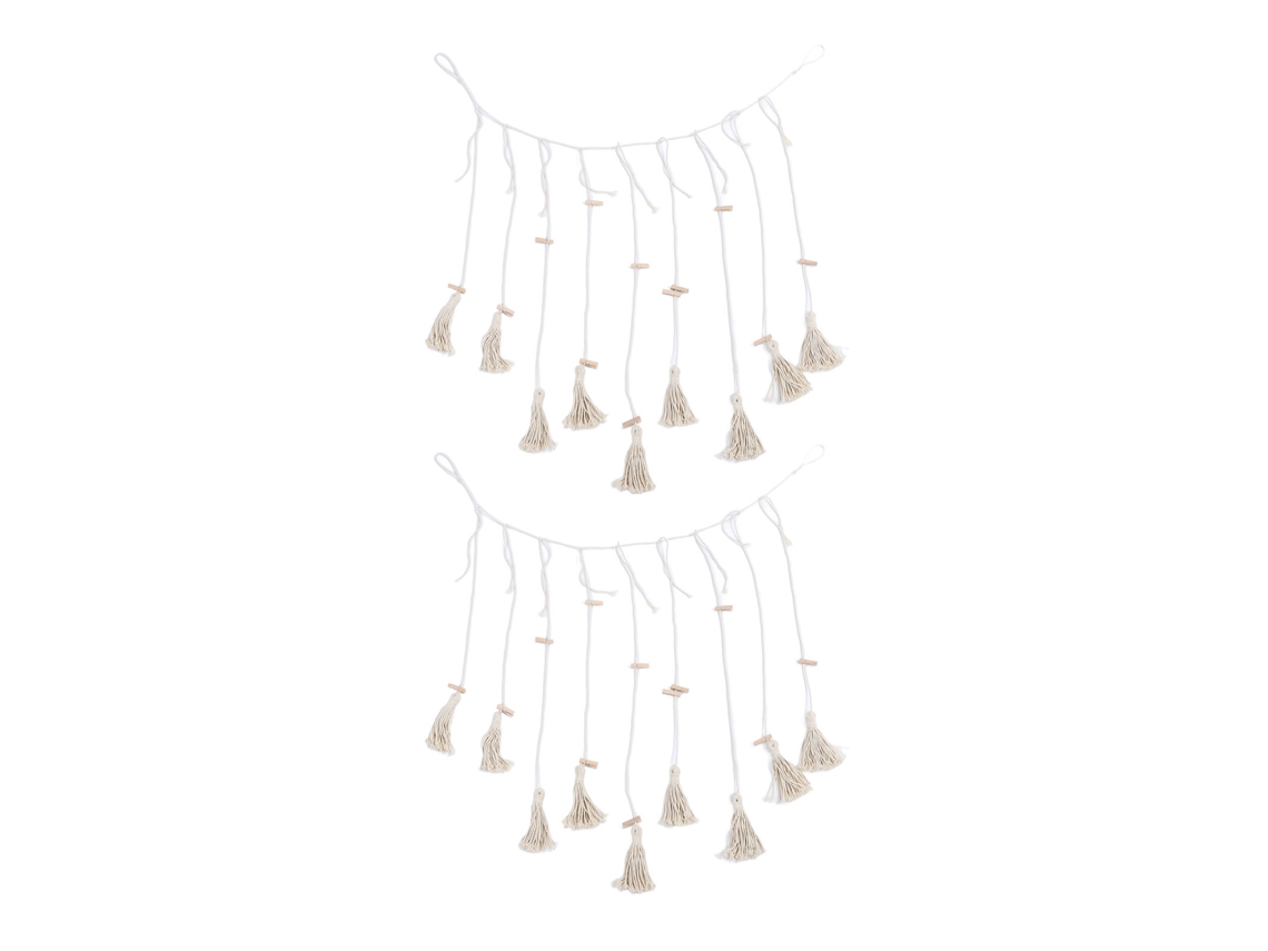 Colgante De Fotos Macramé Con Clip Para Pared, Decoración De Pared Con Borlas Y Cuerda Macramé