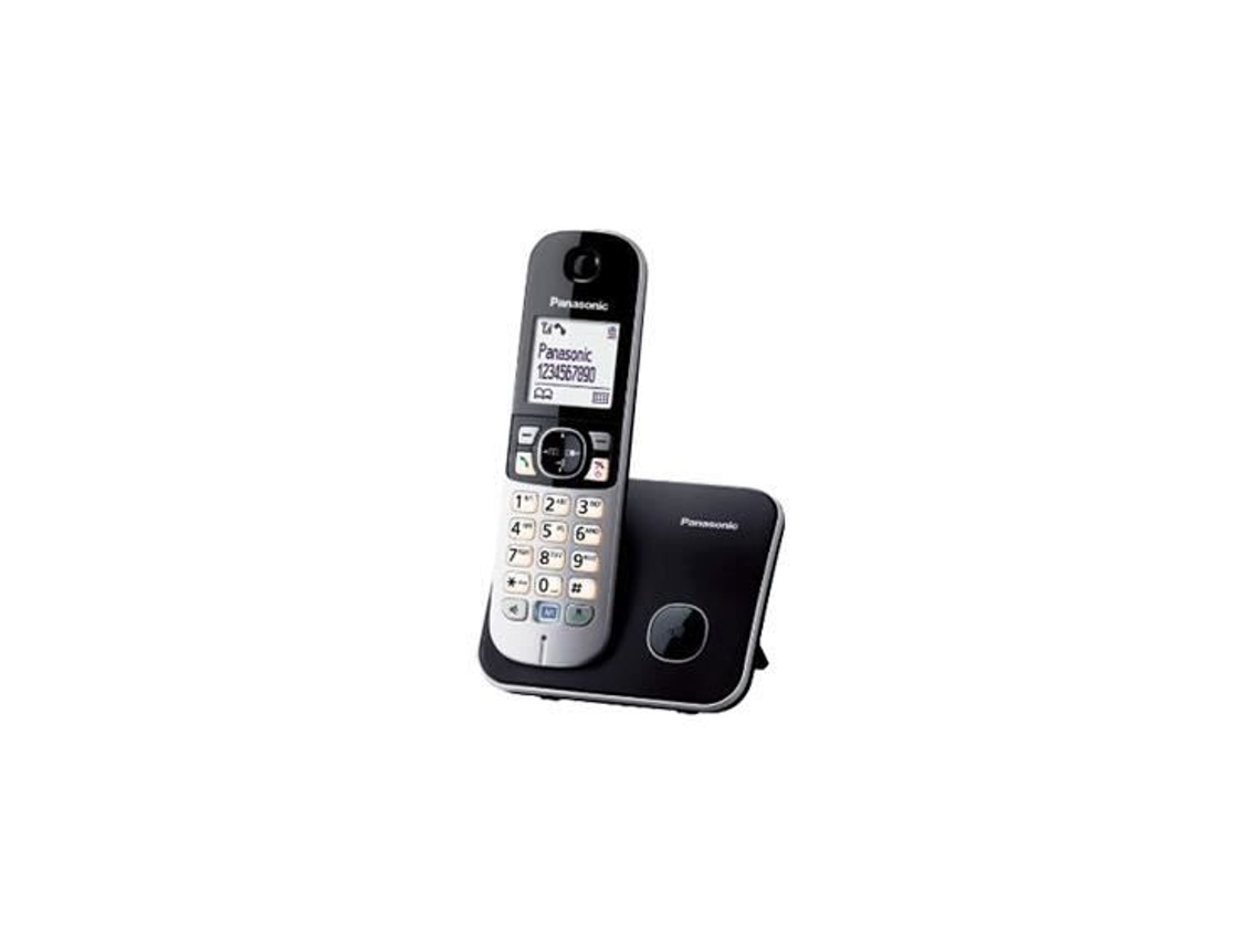 Teléfono Dect Panasonic Kx Tg6811fxb Con Manos Libres E Identificador De Llamadas Negro