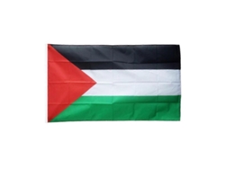 Bandera Palestina Bordada, Tejido De Poliéster, 90x150cm, Negra