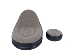 Sofá reclinable plegable inflable con otomana