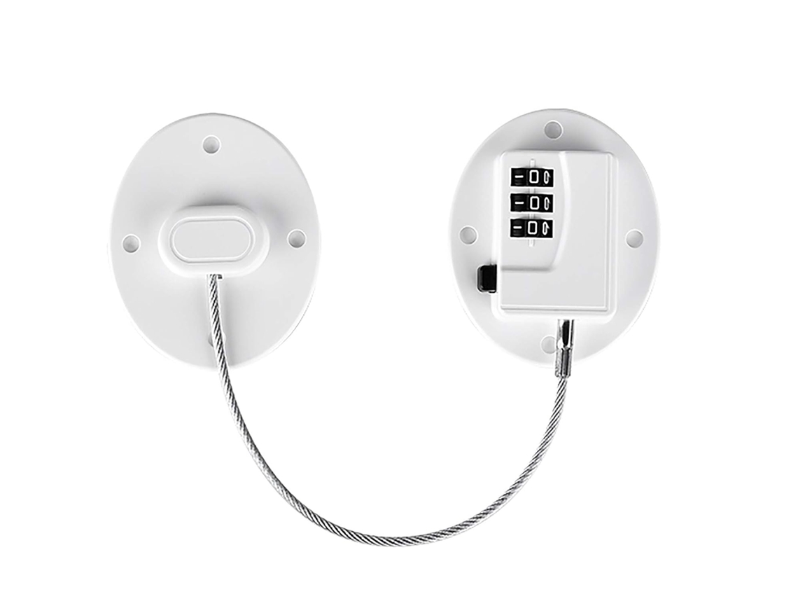 Pestillo para puerta y gabinete de acero inoxidable/plástico blanco