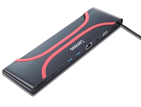 Adaptador LENOVO Lx1901 Tipo-C a Sd/TF 2Usb3.0 2Usb2.0 HDMI VGA Tipo-C 1000Mbps para Huawei Mate40/P50 S20