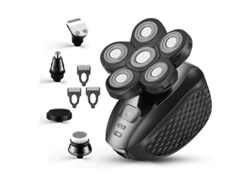 Set De Afeitadora Eléctrica Lk-6300, 6 Cuchillas Flotantes + 6 Accesorios Para Afeitado Y Cuidado Personal, Recargable Por Usb.