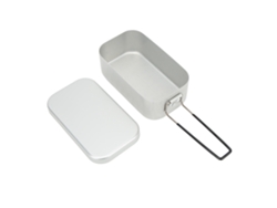 Fiambrera Plegable De Aluminio Con Asa Para Camping Y Picnics, 800 Ml.