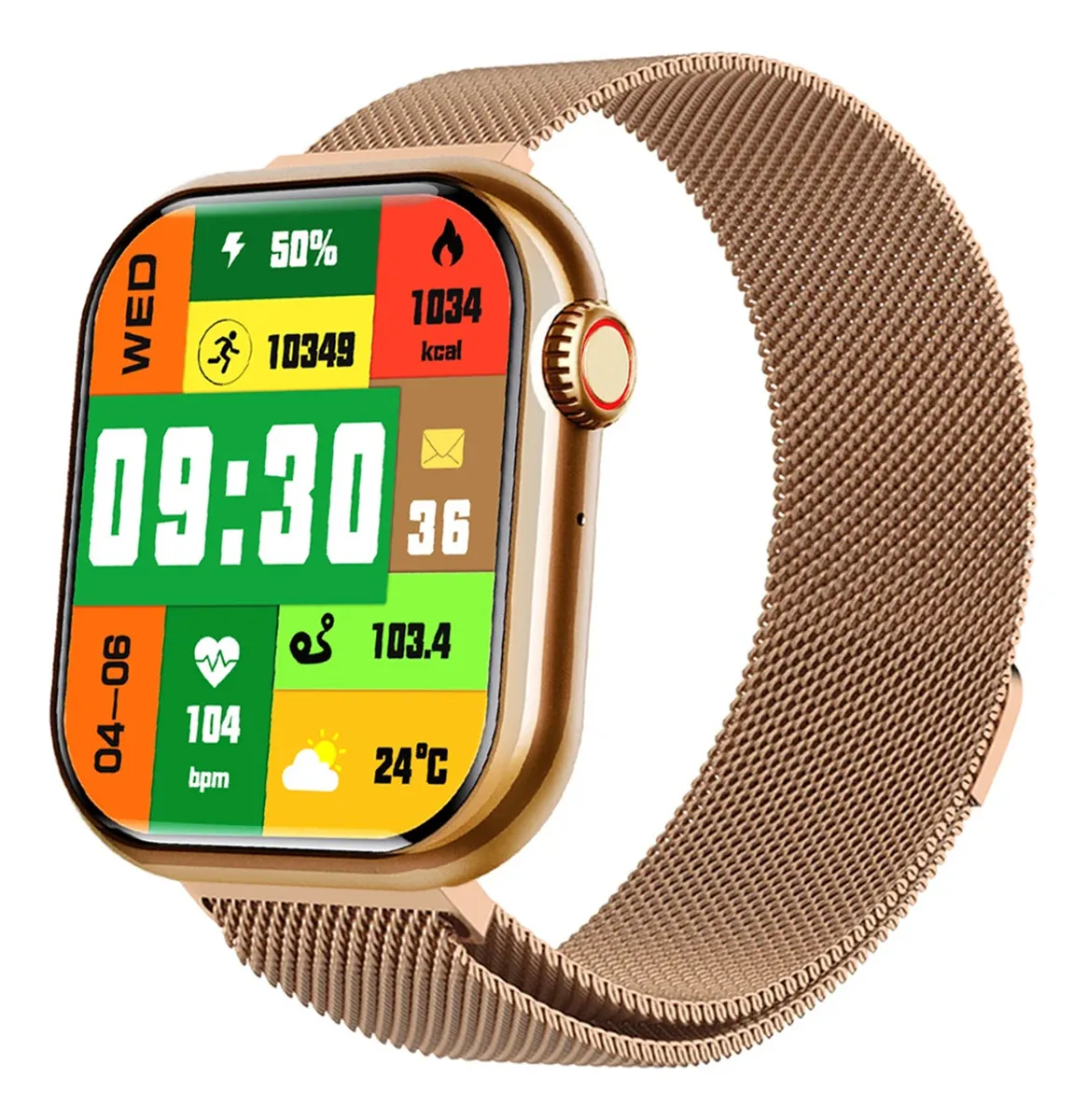 Reloj inteligente F108 de 1,9 pulgadas con Bluetooth, llamadas y monitor de salud Vayotoy