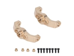 2 Bloques De Ruedas Giratorias En Forma De C De Latón Chapado En Oro Con Bujes Antioxidantes Para Traxxas 1/18 Trx4m Rc Crawler