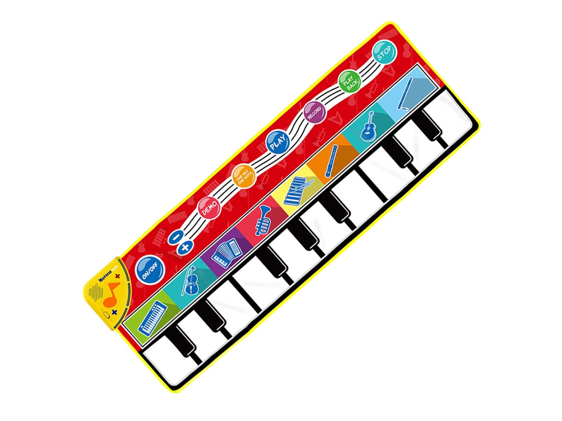 Tapete musical multifuncional para piano infantil, teclado de piano de suelo con MIDI para niños pequeños. Mdug (110 x 36 cm)