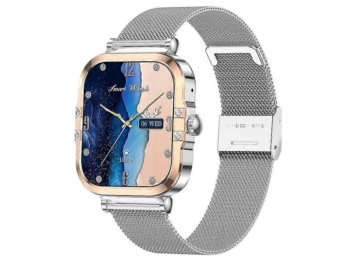 Reloj inteligente Hk82 con pantalla cuadrada AMOLED de 1,75 pulgadas y NFC, monitor de salud, correa de acero Ly Ebike
