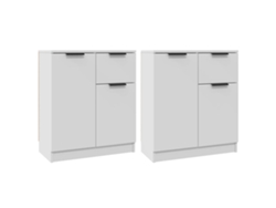Conjunto de 2 aparadores de madera blanca MAISON EXCLUSIVE (60x30x70 cm)